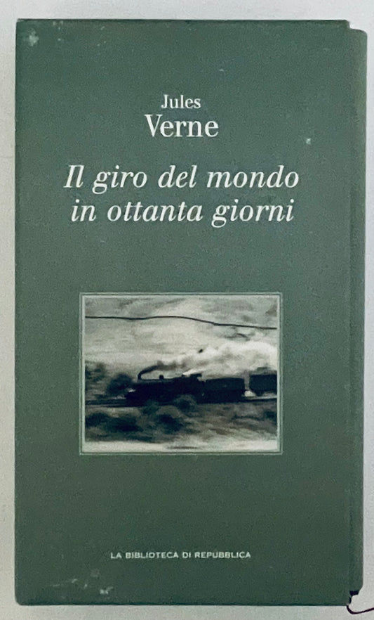 Il giro del mondo in ottanta giorni libro vintage di Jules Verne classico romanzo d'avventura
