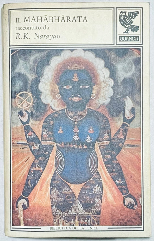 Libro vintage Il Mahabharata di R.K. Narayan edizione illustrata pubblicata da Guanda
