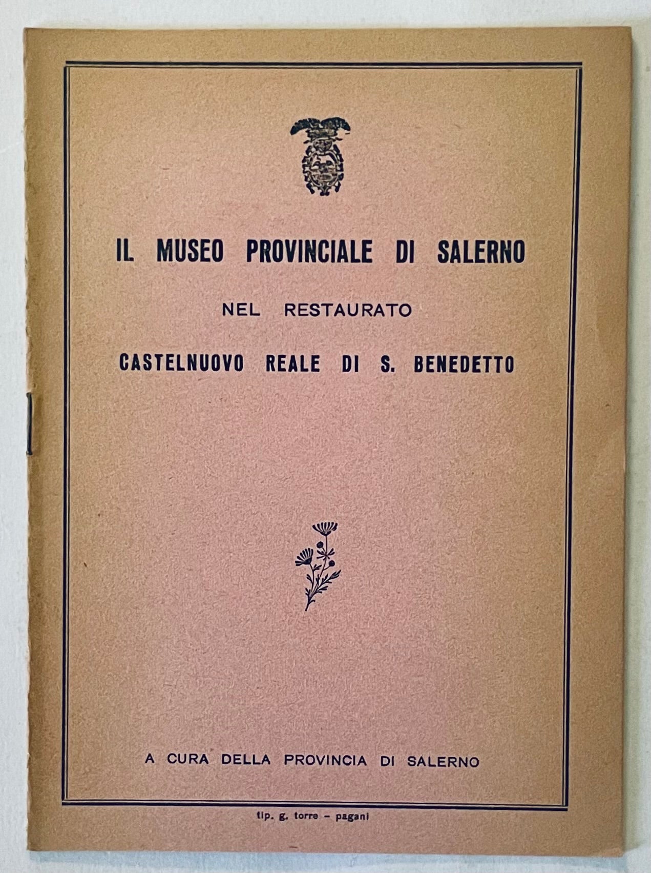 Libretto vintage IL Museo Provinciale di Salerno nella guida Restaurato sul restauro del museo di Salerno 1977