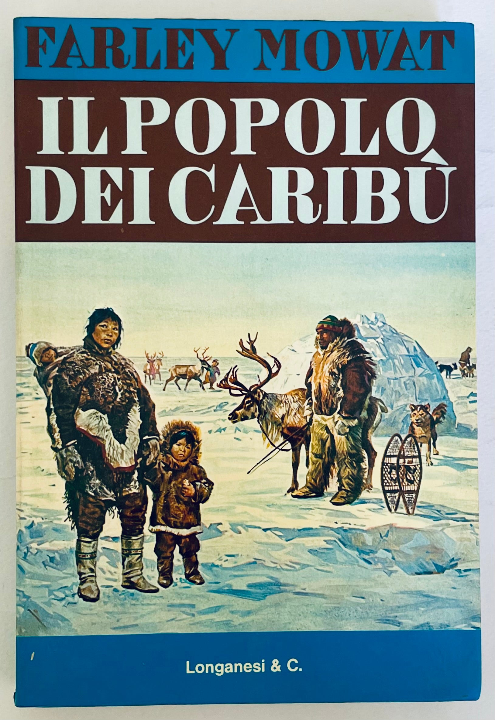 Libro vintage Il Popolo dei Caribù di Farley Mowat sugli indigeni artici e la fauna selvatica