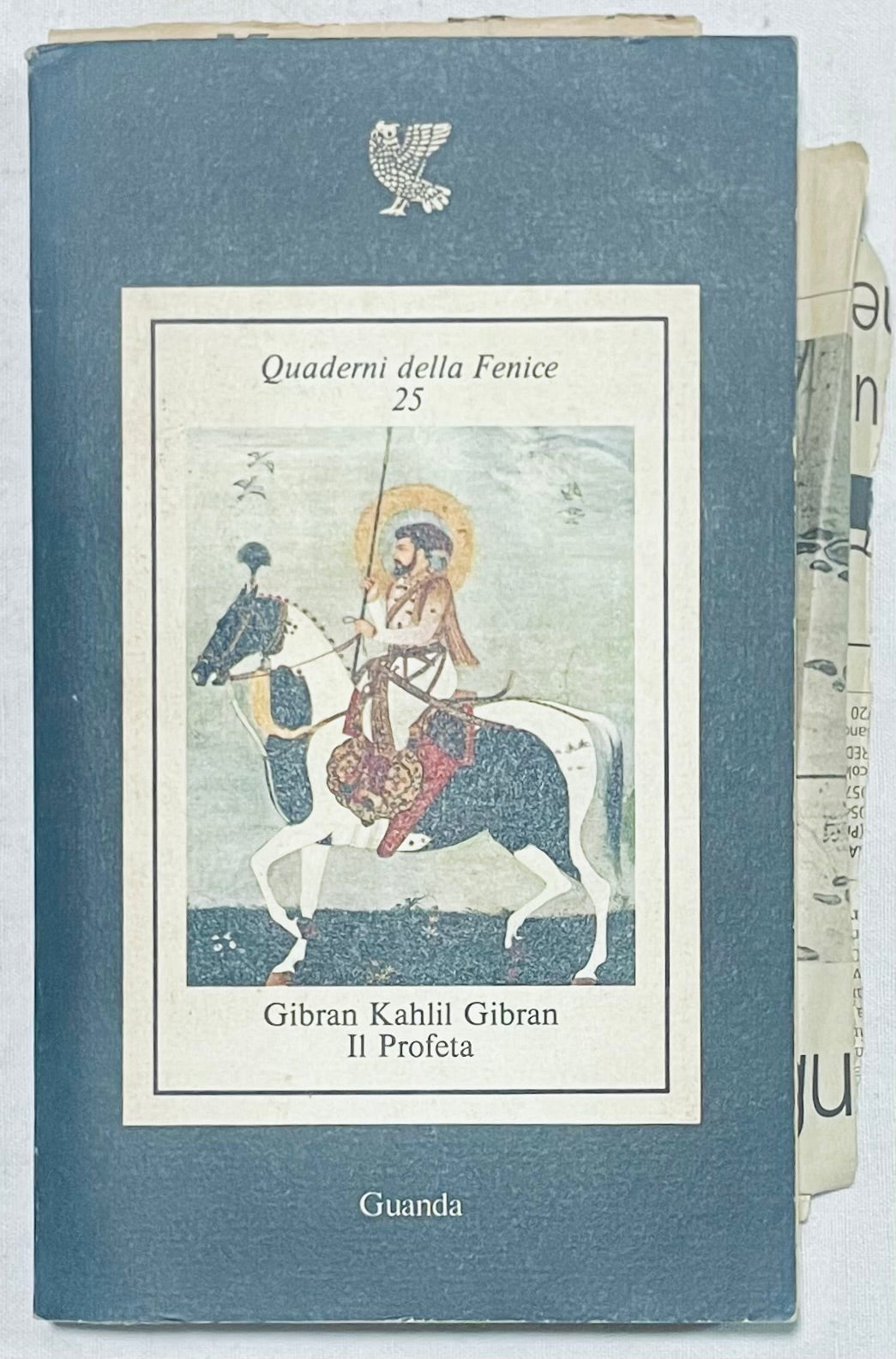 Libro vintage Il Profeta di Gibran Kahlil Gibran con copertina illustrata, edito da Guanda