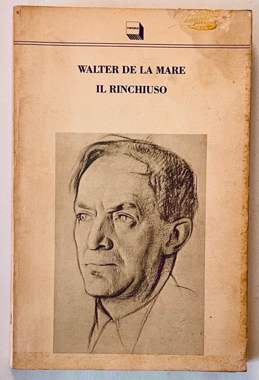 Libro vintage prima edizione Il Rinchiuso di Walter de la Mare con schizzo del ritratto sulla copertina