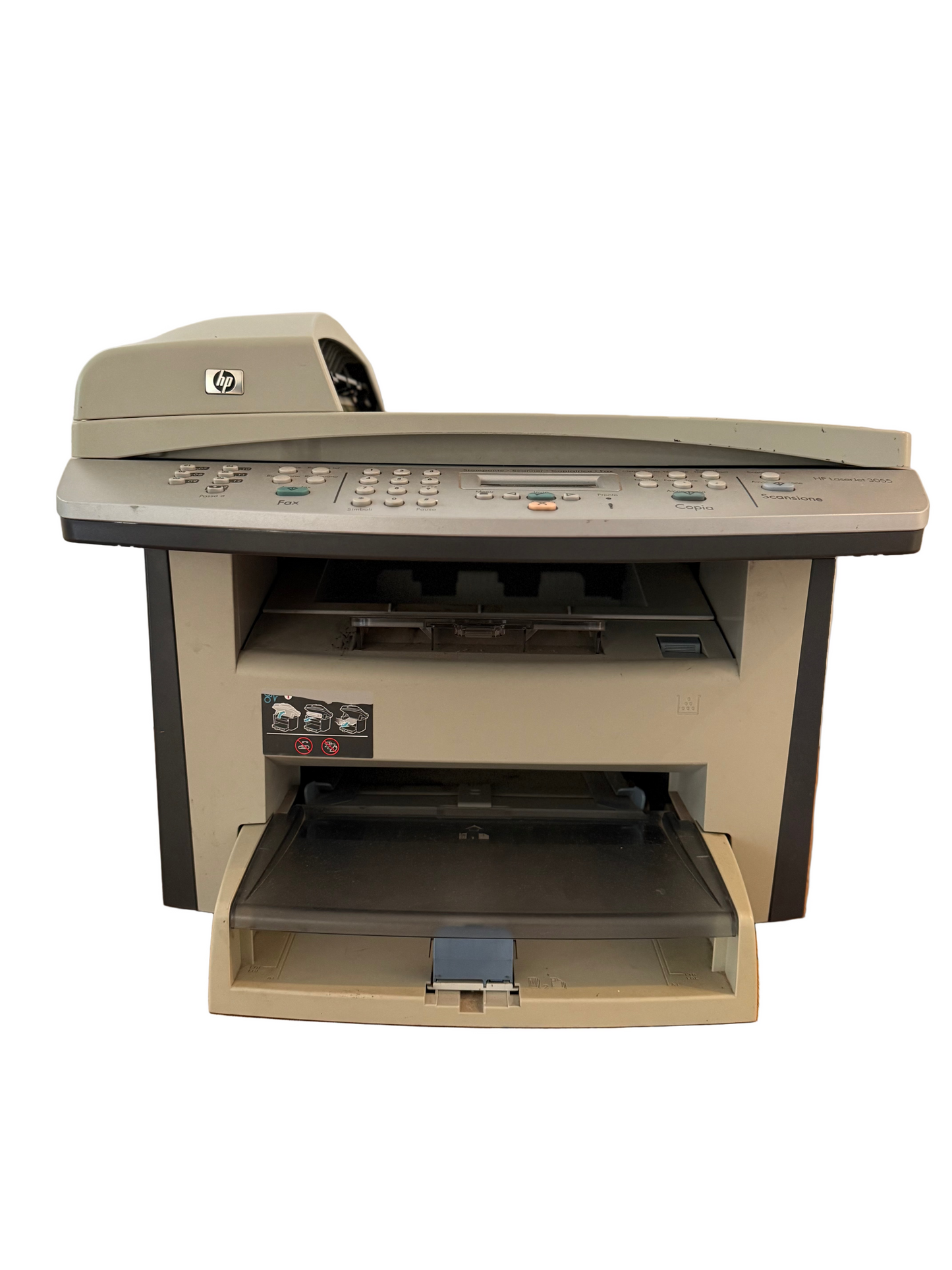 Stampante multifunzione HP LaserJet 3055 difettosa per ricambi dispositivo ecologico per il riciclo