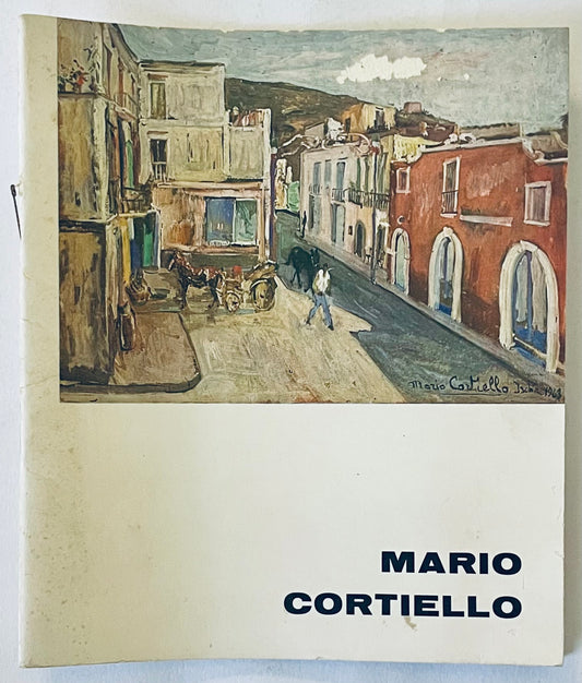 Catalogo di Mario Cortiello con dipinti vintage illustrati di paesaggi urbani di Mario Cortiello