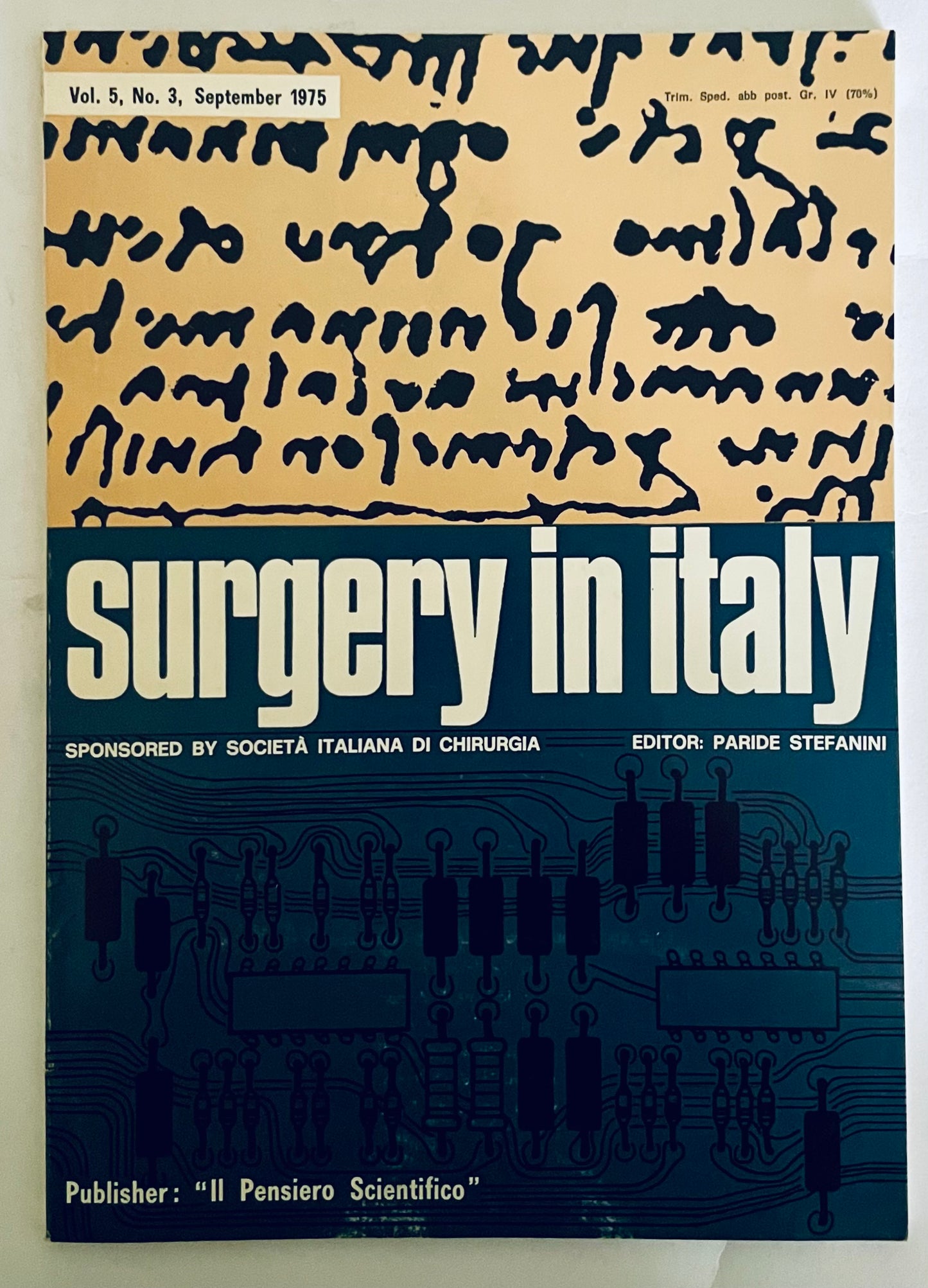 Giornale medico d'epoca Chirurgia in Italia Vol. 5 N. 3 Settembre 1975 curato da Paride Stefanini