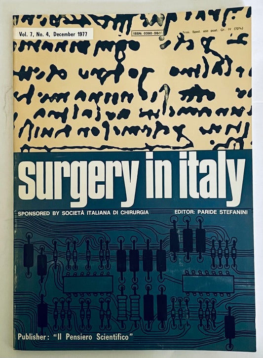 Vintage Surgery in Italy rivista medica dicembre 1977 a cura di Paride Stefanini