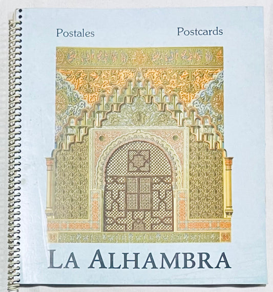 Il libro della collezione di cartoline vintage de La Alhambra con elaborati disegni architettonici del 1983