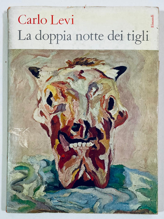 Libro vintage La doppia notte dei tigli di Carlo Levi con copertina astratta artistica