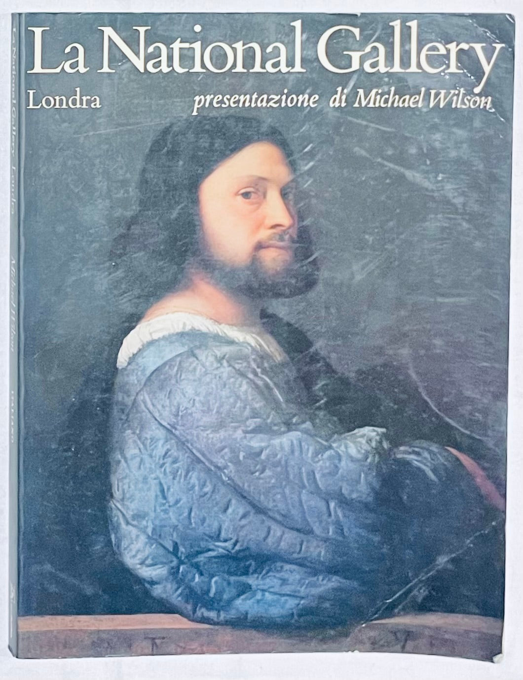 Presentazione del libro d'arte vintage della National Gallery di Londra a cura di Michael Wilson con copertina classica a ritratto