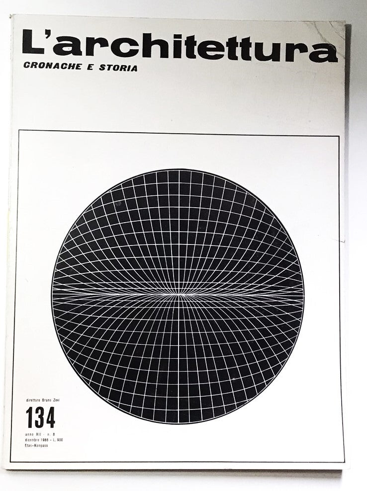 L'Architettura n. 134 1966 rivista di architettura italiana vintage con copertina dal design grafico