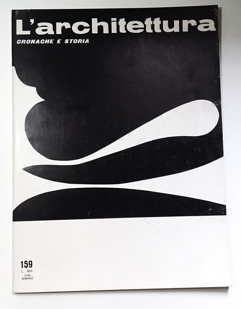 L'Architettura no 159 1969 vintage Italian architecture magazine with abstract cover design