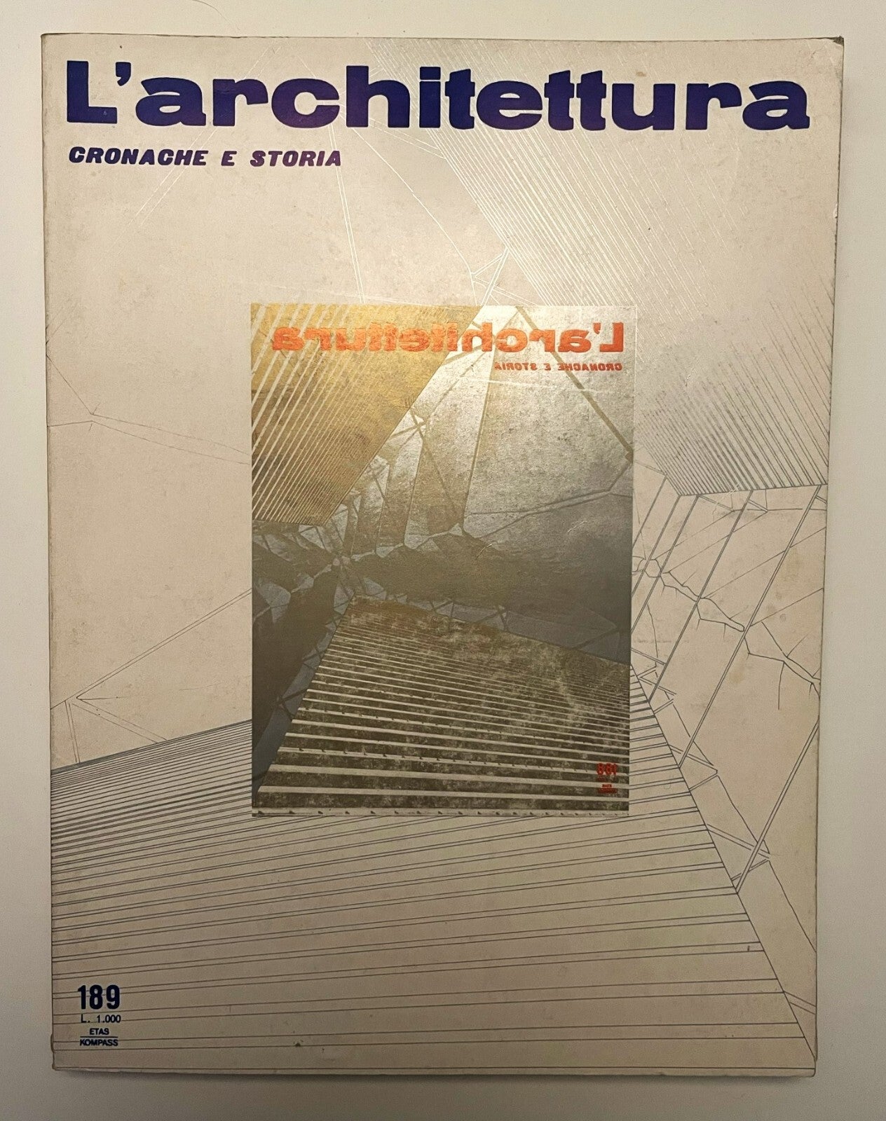L'Architettura no 189 1971 vintage Italian architecture magazine with modern design illustrations