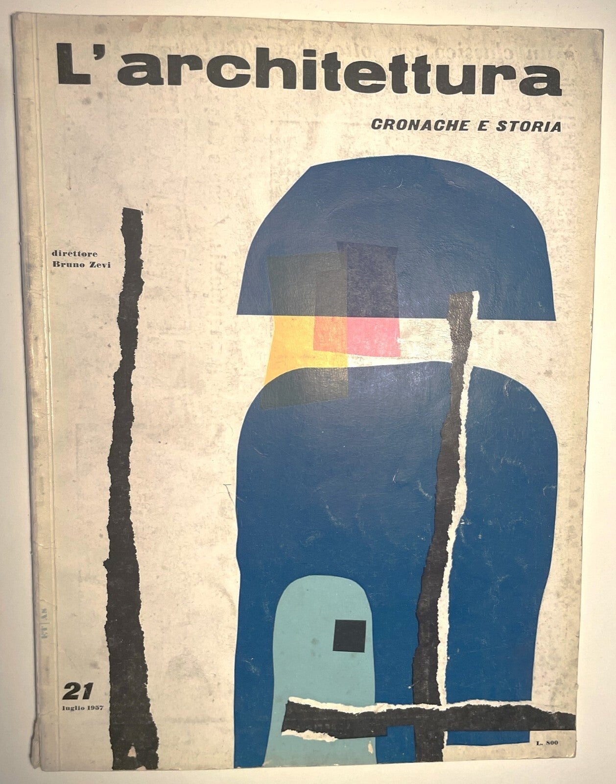L'architettura no 21 July 1957 vintage Italian architecture magazine directed by Bruno Zevi