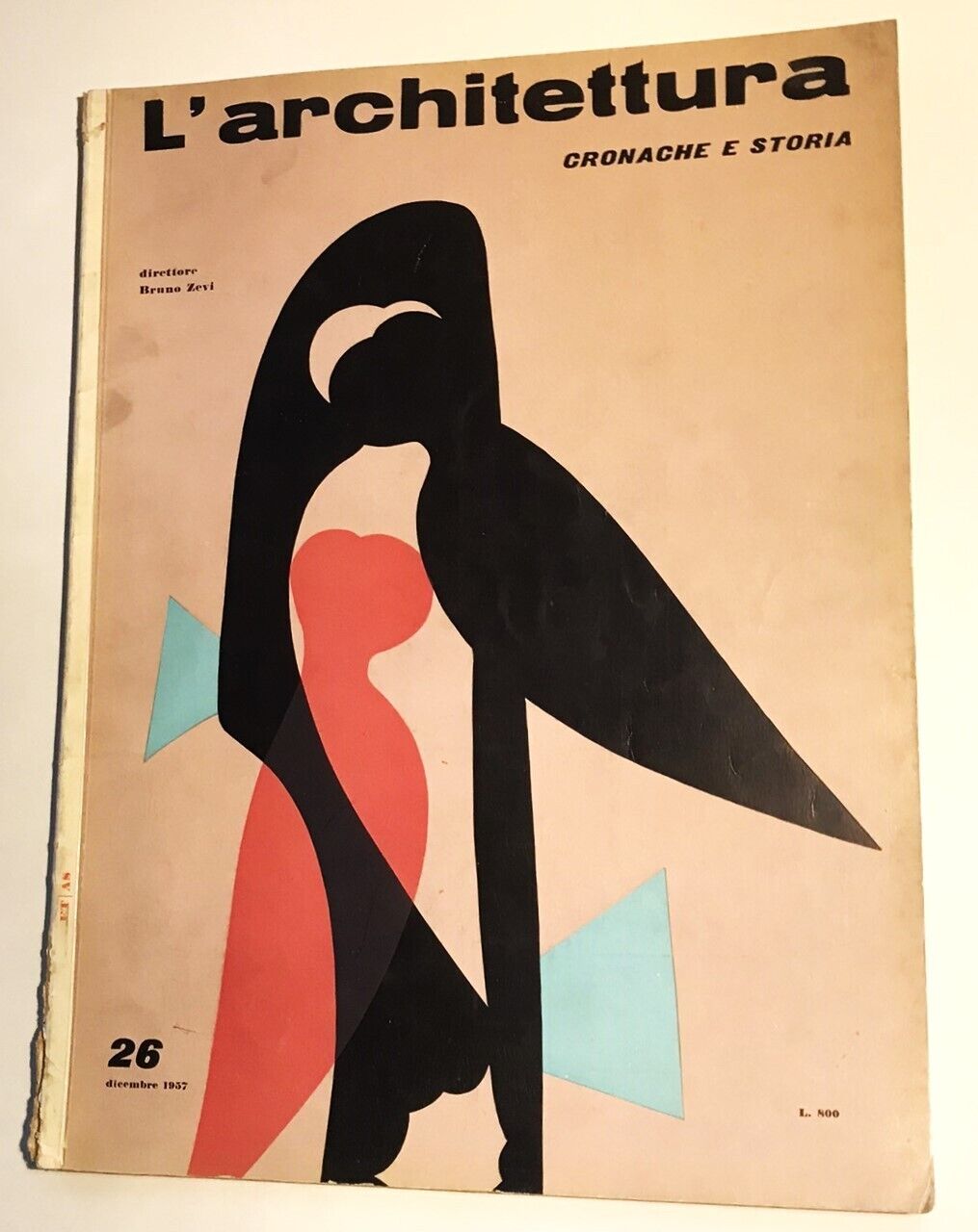 L'architettura n. 26 Dicembre 1957 rivista di architettura italiana vintage diretta da Bruno Zevi