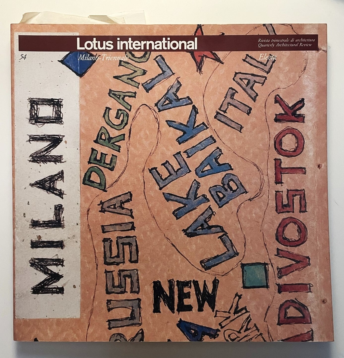 Lotus International no 54 vintage Italian architecture magazine Milano-Triennale edition