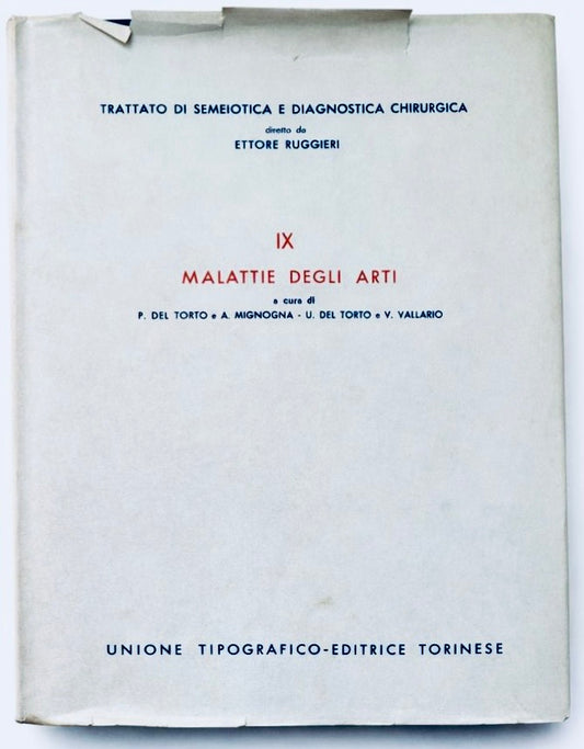 Libro medico vintage IX Malattie Degli Arti 1976 di Ettore Ruggieri sulla diagnostica chirurgica