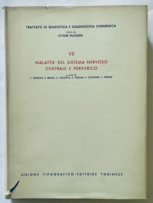 Libro medico vintage Malattie del Sistema Nervoso Centrale e Periferico sulla neurologia