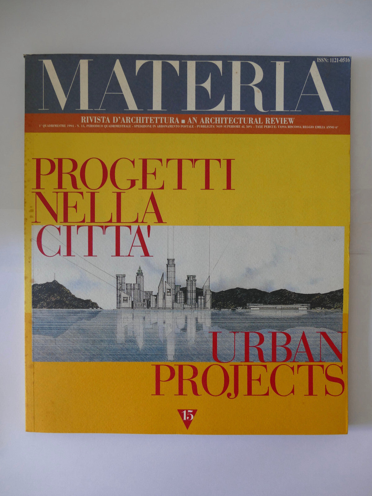 Materia n. 15 1994 rivista di architettura italiana vintage rassegna progetti urbani