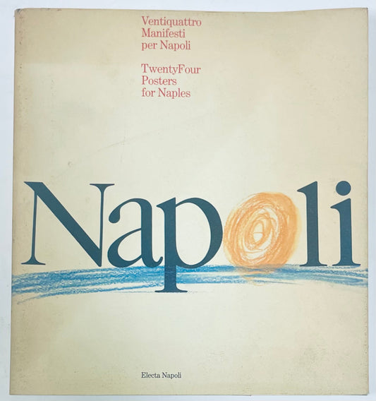 Napoli TwentyFour Poster per il libro d'arte illustrata vintage di Napoli, edizione 1986
