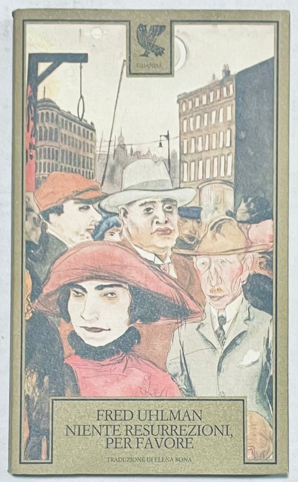Libro vintage "Niente Resurrezioni, Per Favore" di Fred Uhlman con copertina illustrata