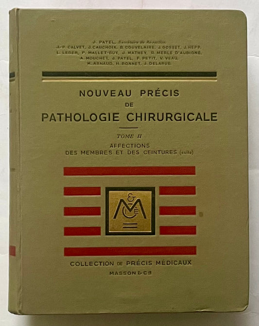 Libro medico vintage Nouveau Précis de Pathologie Chirurgicale Tome II sulla patologia chirurgica
