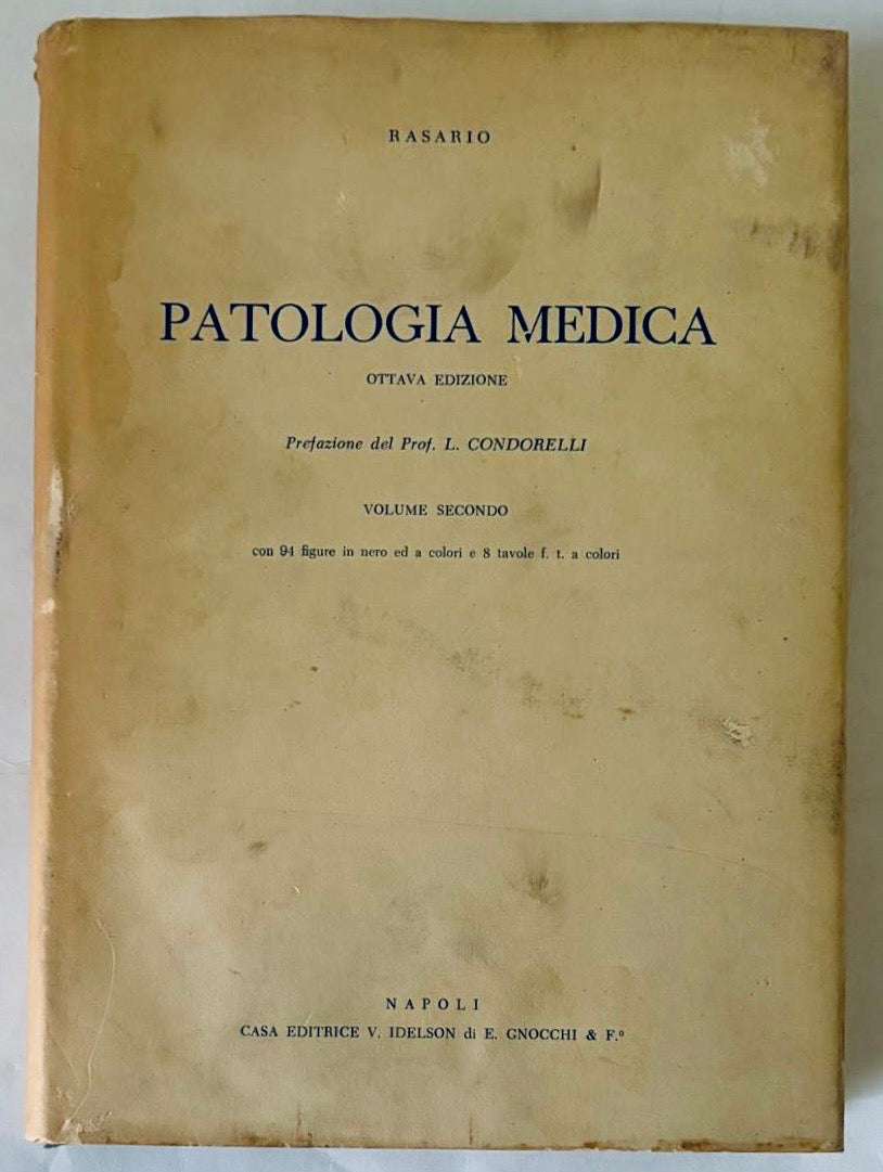 Vintage medical book Patologia Medica Volume II by Prof. L. Condorelli, 8th edition 1970