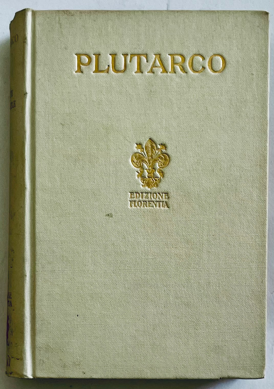 Volume I-IV del libro Vintage Plutarco 1931 Edizione Florentia Salani edizione rilegata in copertina rigida