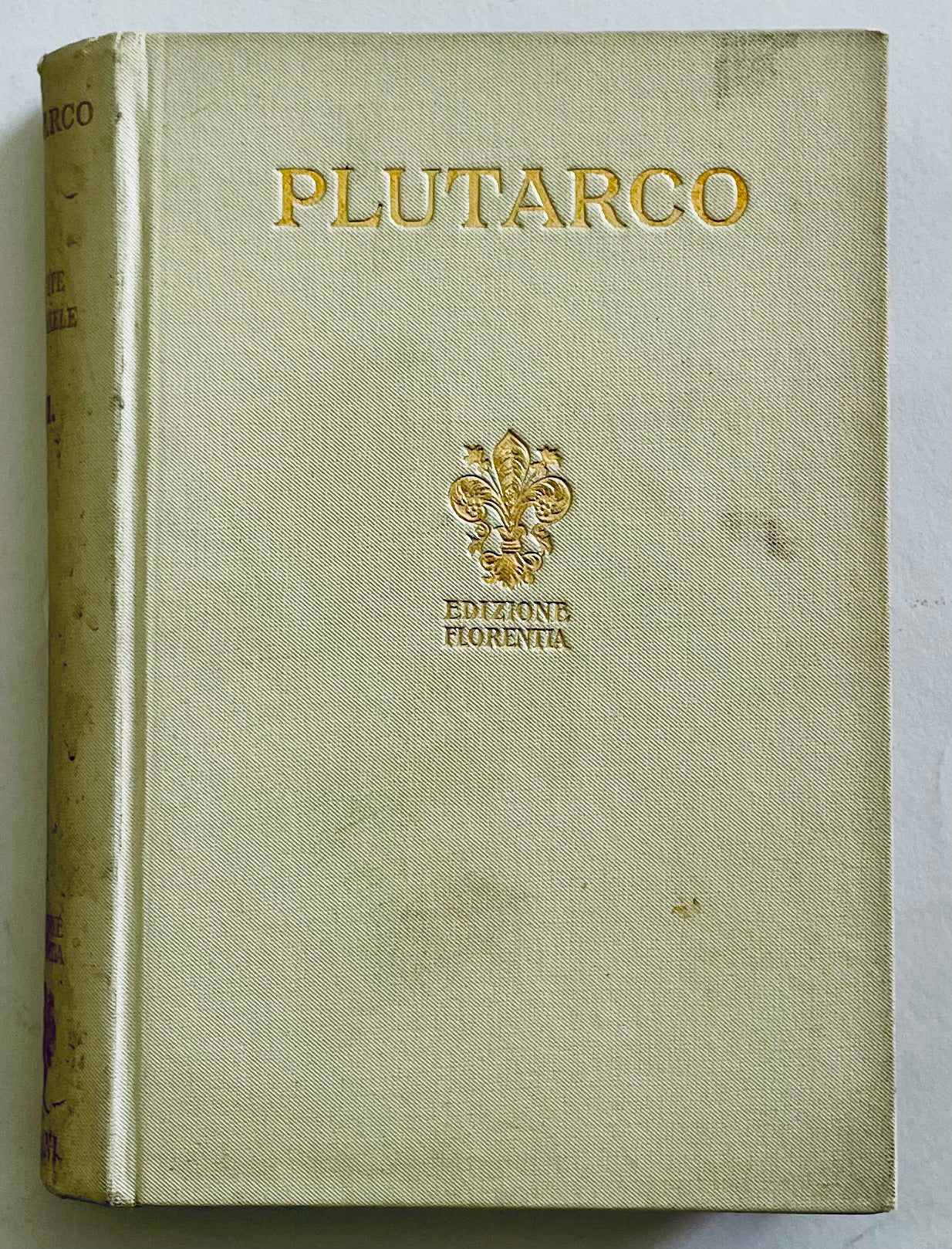 Libro rilegato vintage Plutarco Edizione Florentia 1931 edizione di letteratura classica
