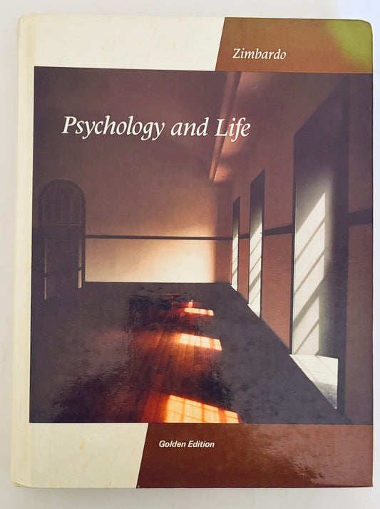 Psychology and Life book by Philip G. Zimbardo 12th edition golden cover