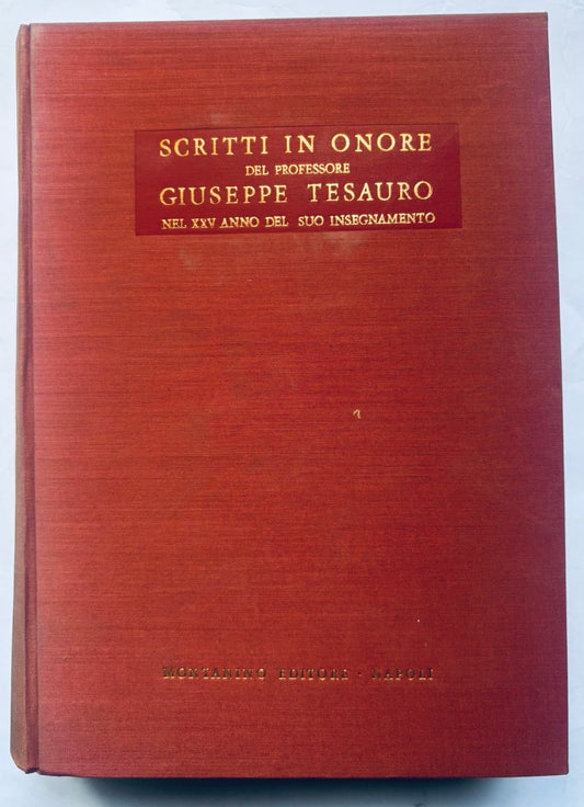 Libro rilegato vintage Scritti in Onore del Professore Giuseppe Tesauro volume II