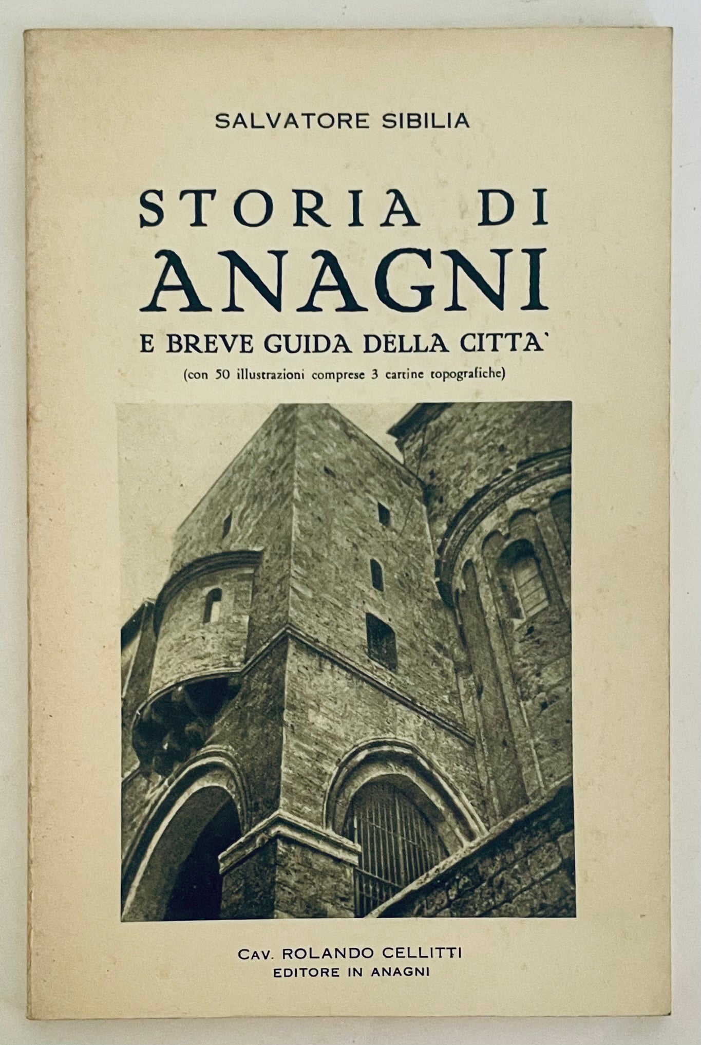 Libro vintage Storia di Anagni di Salvatore Sibilia guida storica con illustrazioni e mappe