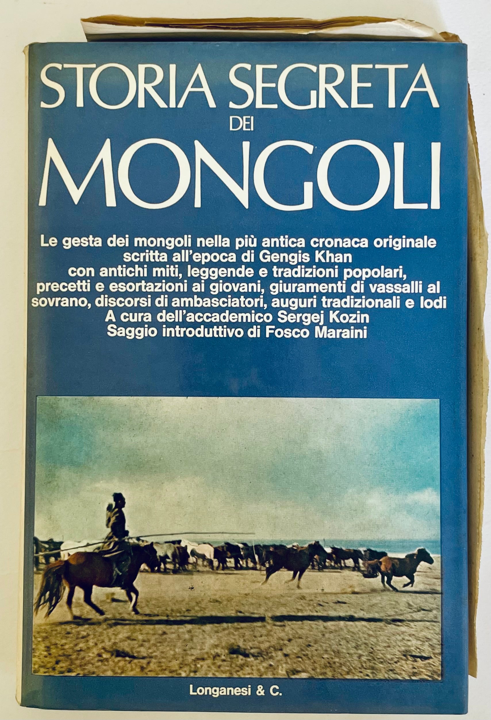 Libro vintage Storia Segreta dei Mongoli di Sergej Kozin sulla storia antica e le leggende dei Mongoli