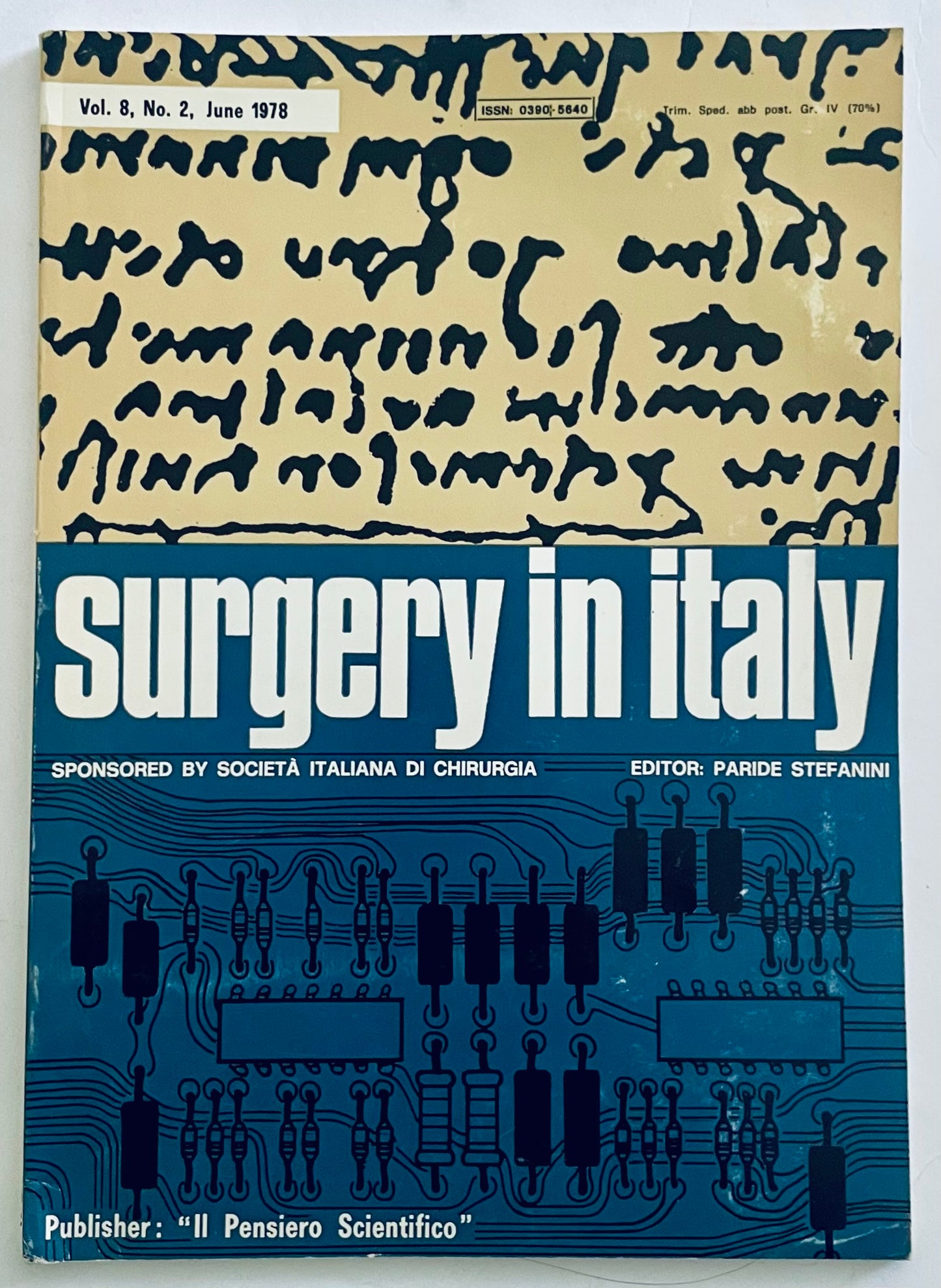 Vintage Surgery in Italy rivista medica giugno 1978 a cura di Paride Stefanini
