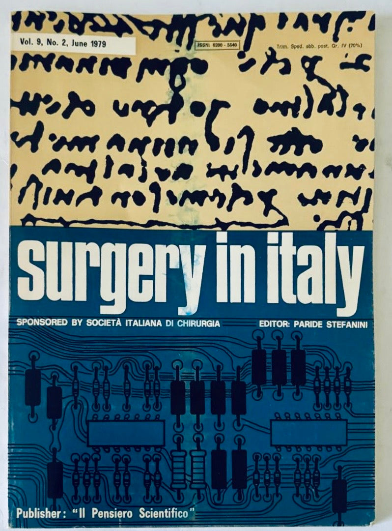 Vintage Surgery in Italy journal Vol. 9 N. 2 Giugno 1979 a cura di Paride Stefanini