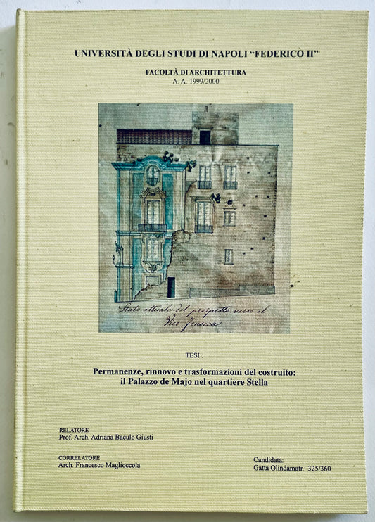 Disegno architettonico succulento di PALAZZO DE MAJO con facciata dettagliata e finestre