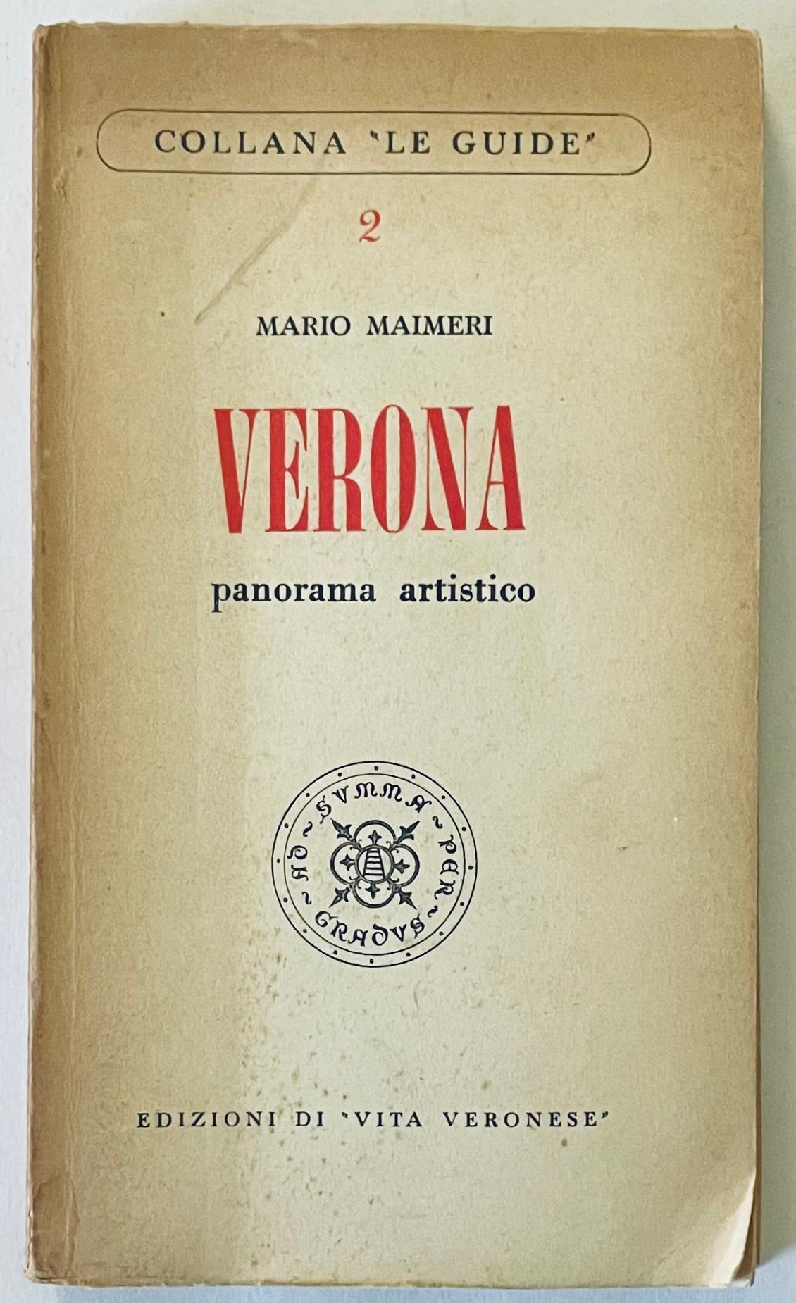 Libro vintage del panorama artistico di Verona di Mario Maimeri guida all'arte italiana edizione 1964